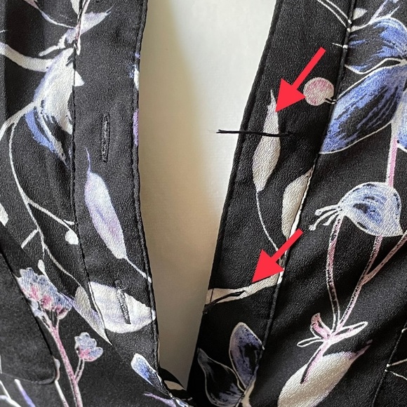 Ivanka Trump Floral Dress Blouse Top with Button Sleeves Women’s Medium - Picture 9 of 16